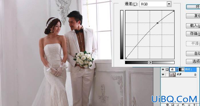 ps韩系淡暖色室内婚片修片教程