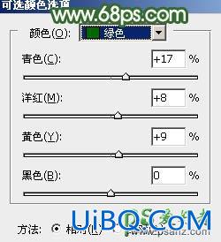 Ps给青青草地上自拍的性感果子美眉写真照调出唯美意境秋季青绿色