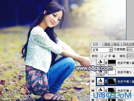 Ps女生照片调色：给金秋未成年少女写真照调出柔和的淡黄色