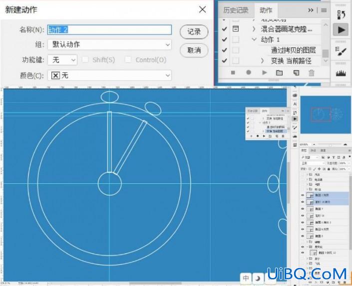 PS手工绘制3D立体风格的街景插画图片,复古风格街景图片。