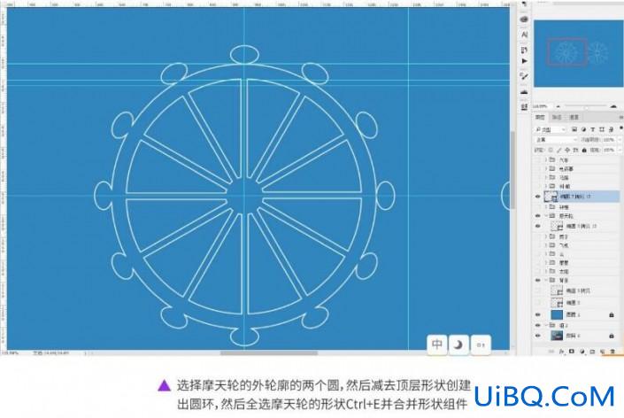 PS手工绘制3D立体风格的街景插画图片,复古风格街景图片。