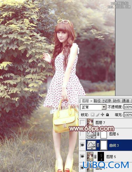 ps非主流教程：树林非主流美女
