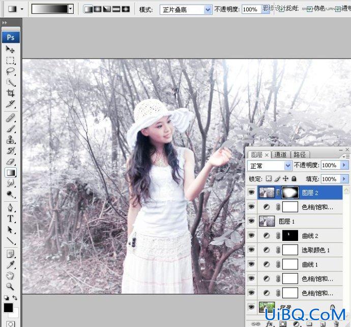 ps调出柔色调唯美照片