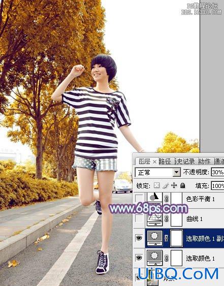 ps非主流教程：公路上的非主流美女