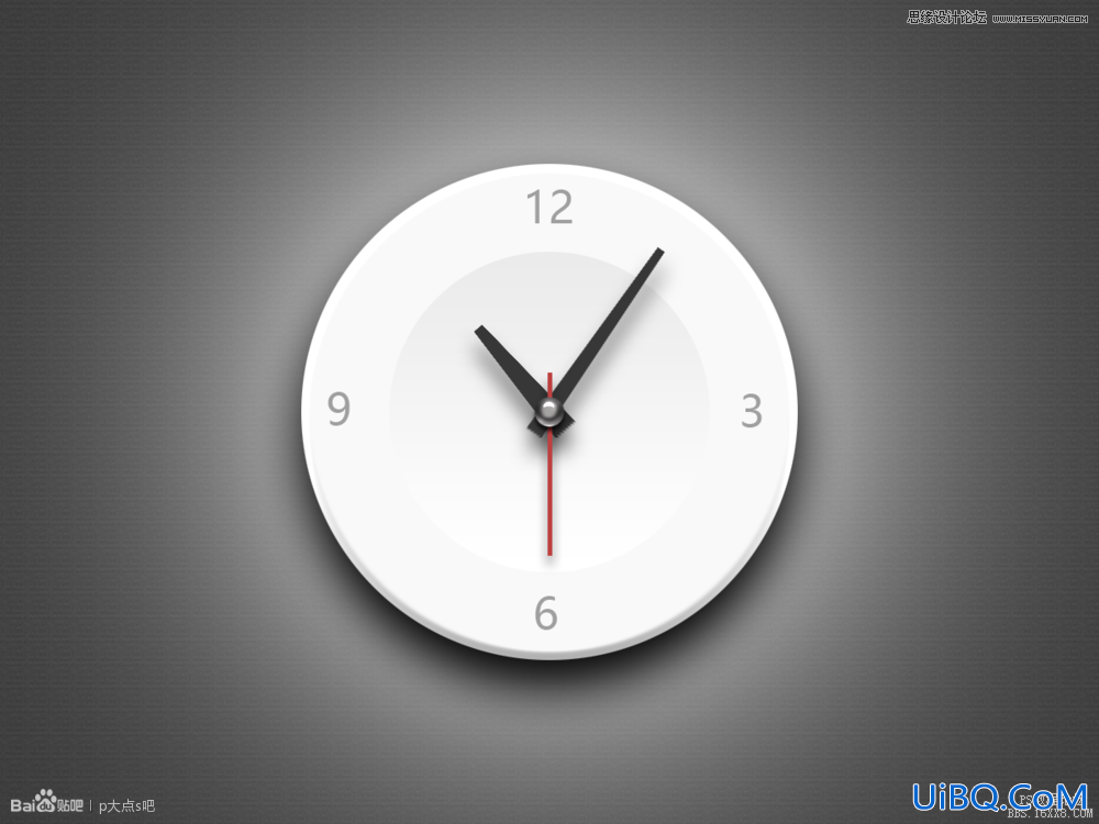 PS鼠绘一个卡通风格的时钟,卡通钟表素材图,时钟失量图。