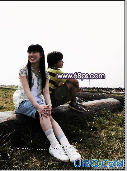 PS给娃娃脸可爱小美女外景摄影照片调出梦幻意境的霞光色