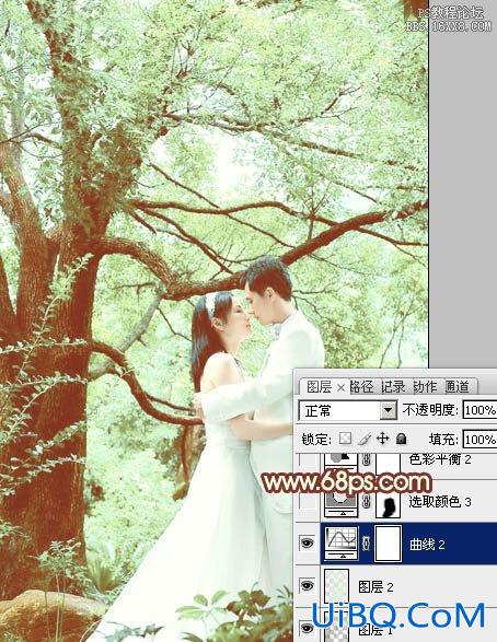 ps淡绿色色调教程