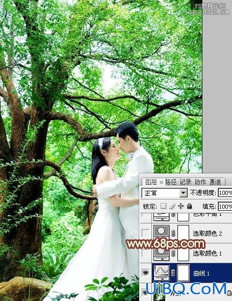 ps淡绿色色调教程