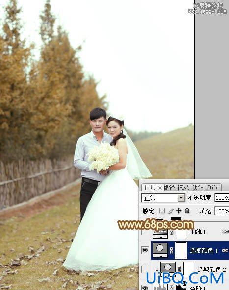 ps调90后新婚燕尔情侣婚纱照