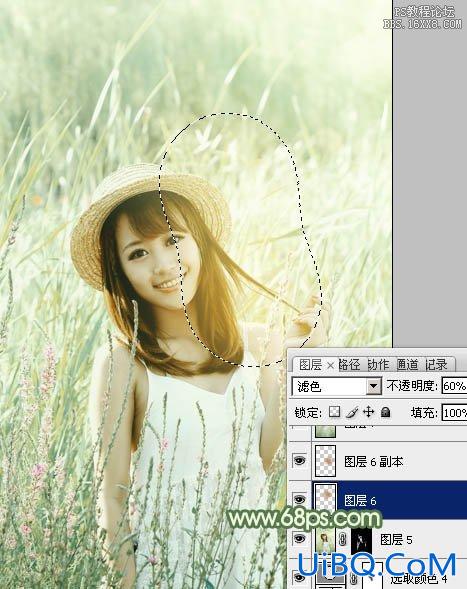 ps调出淡雅青绿色教程