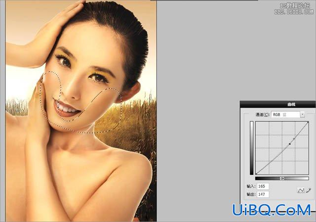 ps金色人像调色教程