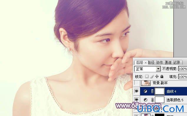 ps调出淡黄色照片