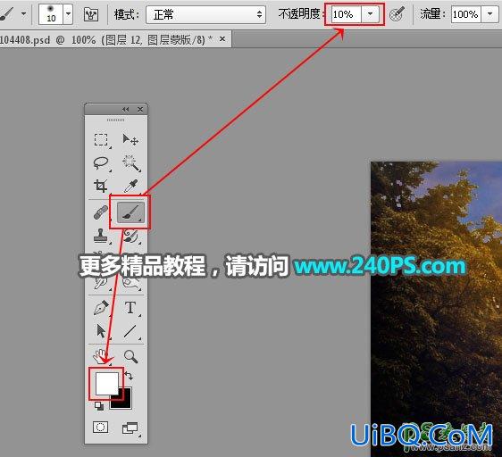 PS给江南古桥风景图片调出梦幻唯美意境风格的日出效果