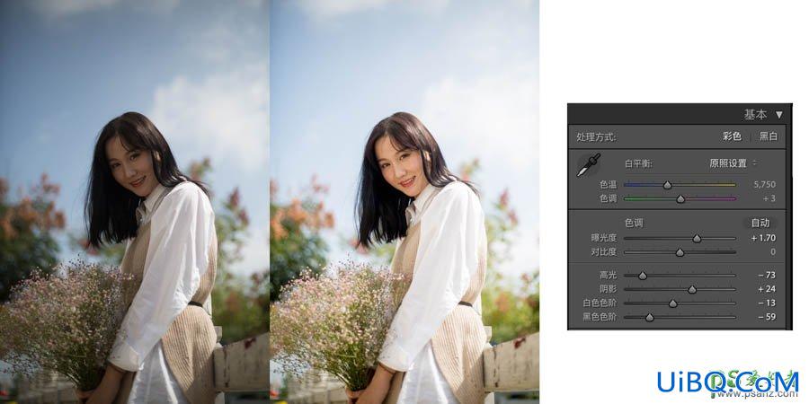 PS给一组外景拍摄的漂亮小清新艺术美女照片调出甜美肤色