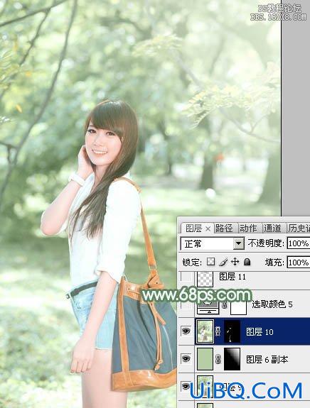 ps树丛下唯美非主流美女教程