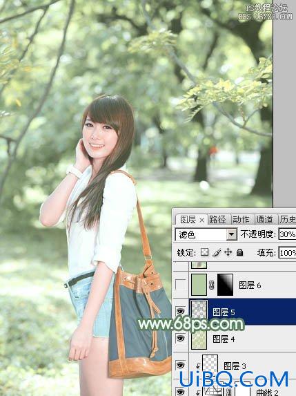 ps树丛下唯美非主流美女教程