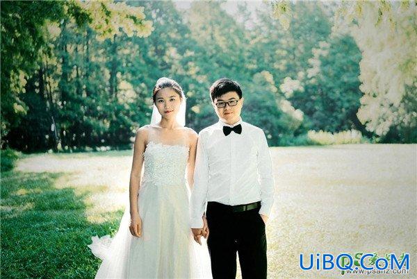 PS婚片调色教程：给情侣婚纱照调出漂亮的夏日小清新风格