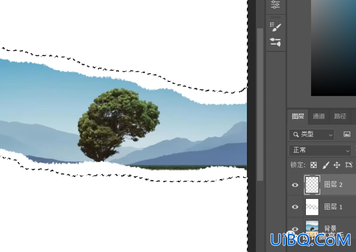 Photoshop绘制具有“人间烟火”主题效果撕纸海报