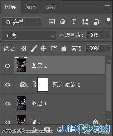 PS给城市街景照片调出冷色风格的老照片效果，冷色艺术照