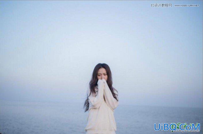 PS给色彩偏暗的模特写真照调出清新通透的色调。