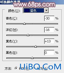 ps淡蓝色人物调色教程