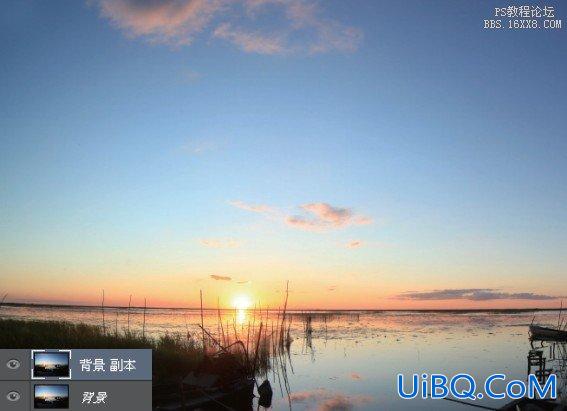 ps调湖边日出风景照实例教程 ps调湖边日出风景照实例教程