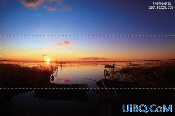 ps调湖边日出风景照实例教程 ps调湖边日出风景照实例教程