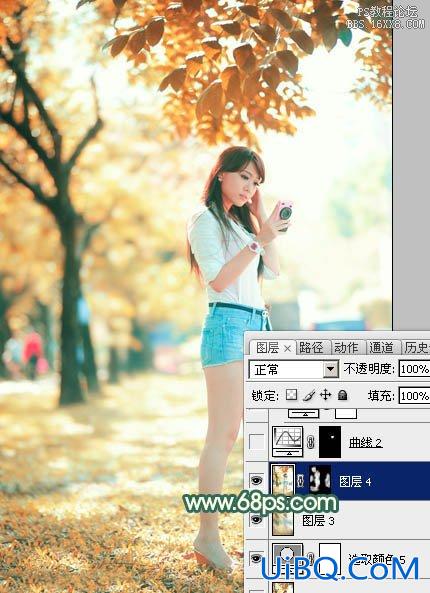 ps性感短裤非主流美女效果
