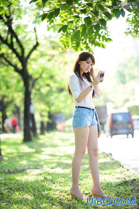 ps性感短裤非主流美女效果
