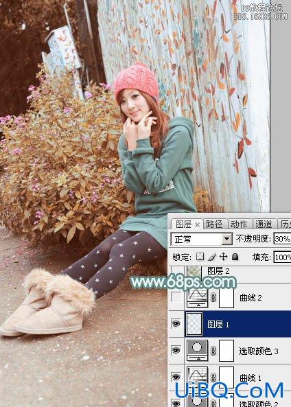 ps调出甜美的小红帽非主流美女