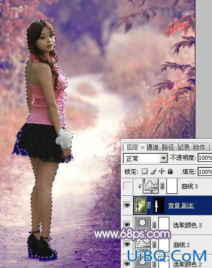 ps调出照片的红紫色效果教程