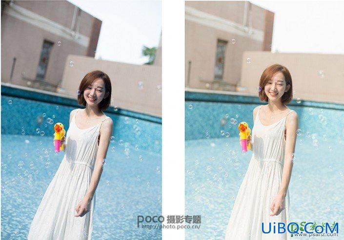 Photoshop日系女生调色教程：利用Camera Raw给女生照片调出高明度日系色