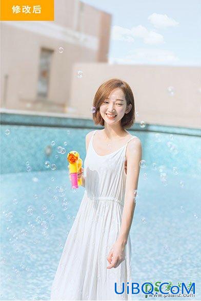 Photoshop日系女生调色教程：利用Camera Raw给女生照片调出高明度日系色