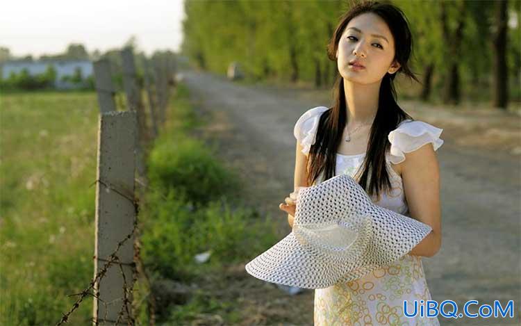 Photoshop调色教程：给漂亮的美女调个浪漫粉色调,粉色女生照片调色。