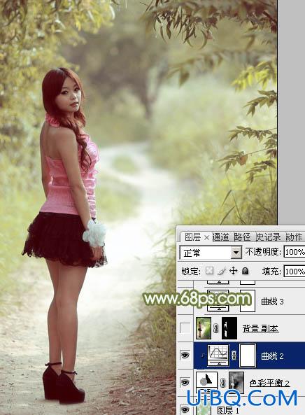 ps调穿黑裙的美女图片