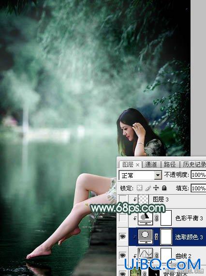 ps湖边戏水的长脚美女图片