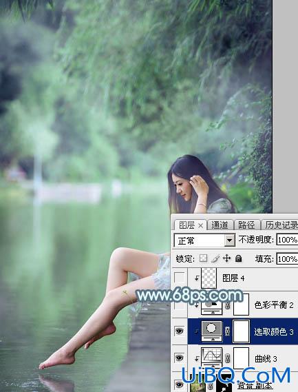 ps调出青绿蜜糖色调教程
