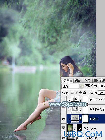 ps调出青绿蜜糖色调教程