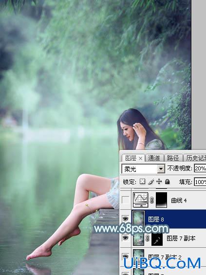 ps调出青绿蜜糖色调教程