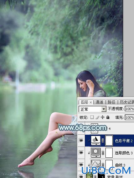 ps调出青绿蜜糖色调教程
