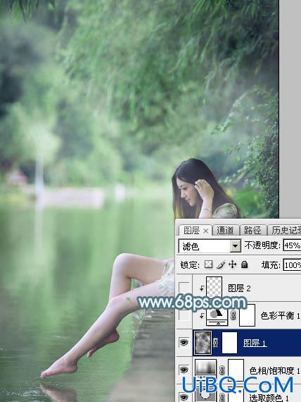 ps调出青绿蜜糖色调教程