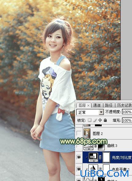 ps调出黄黄的暗调暖色调教程