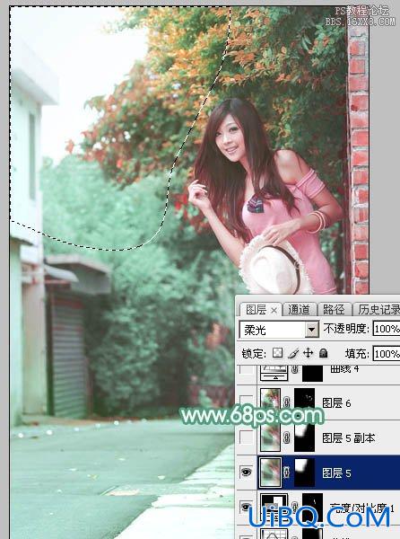 ps调出照片青红色调的照片教程