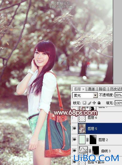 中性色调，ps调出红褐色调人像图片教程