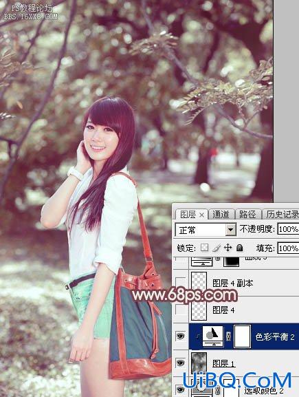 中性色调，ps调出红褐色调人像图片教程