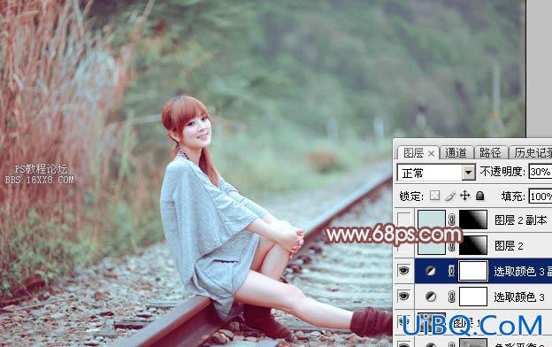 淡色调，ps调出淡淡的青黄色调照片教程