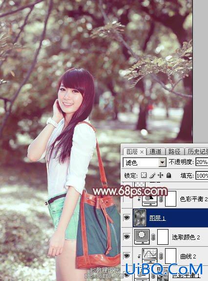 中性色调，ps调出红褐色调人像图片教程