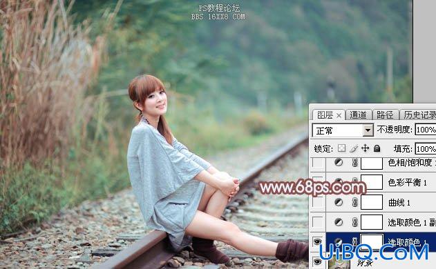 淡色调，ps调出淡淡的青黄色调照片教程