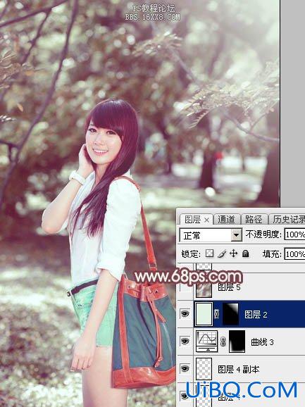 中性色调，ps调出红褐色调人像图片教程