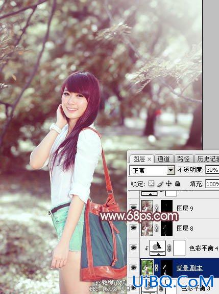 中性色调，ps调出红褐色调人像图片教程